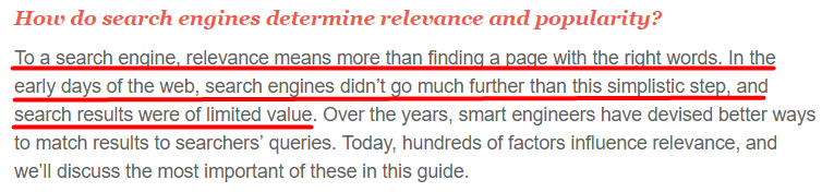 moz search relevance