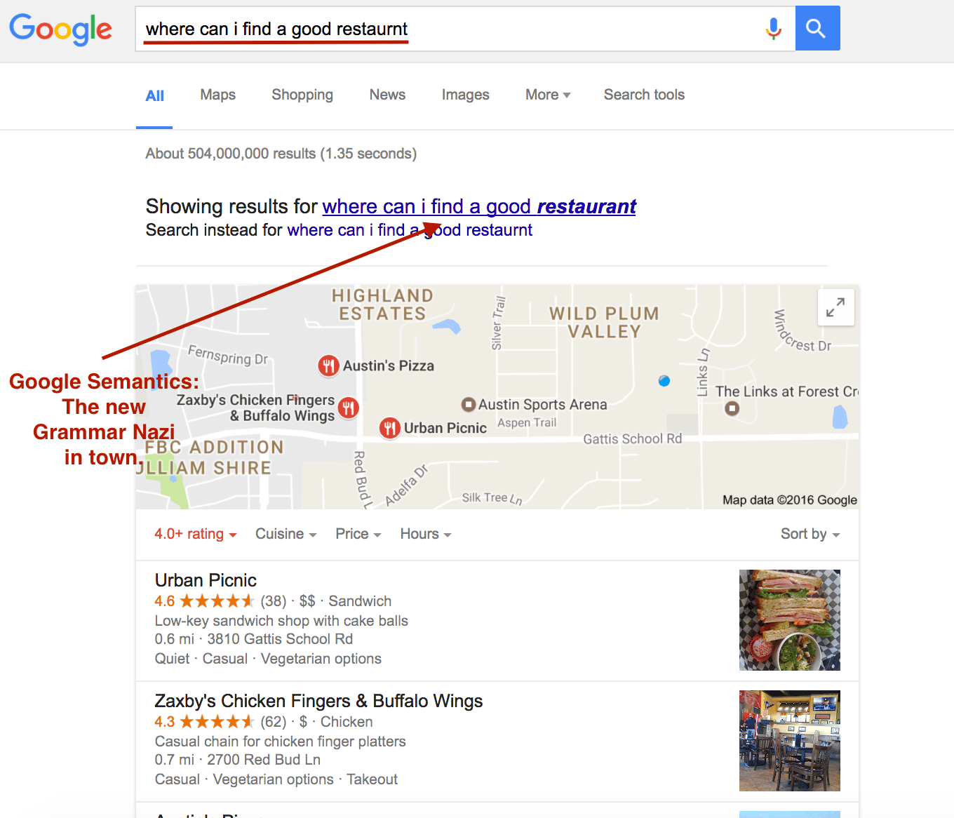 semantics improves grammar