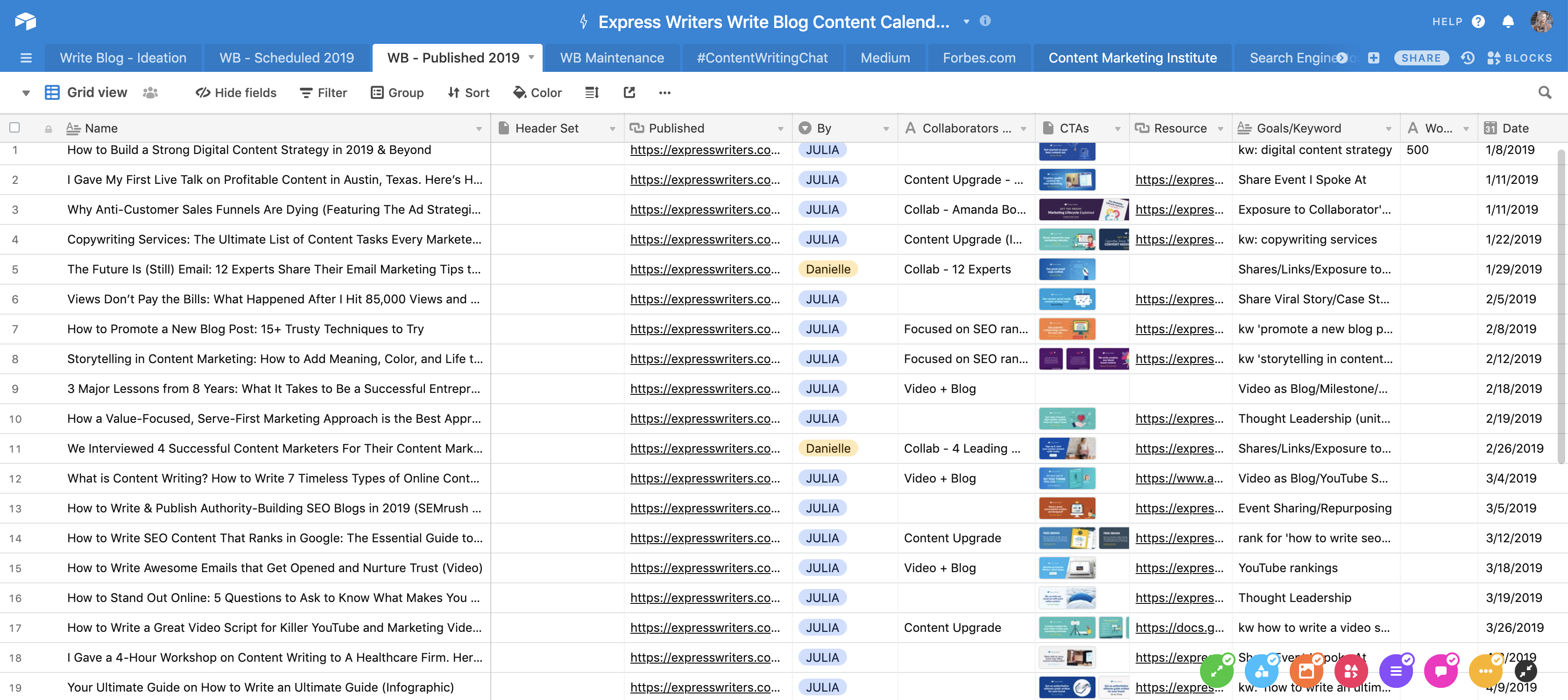 write blog airtable julia mccoy