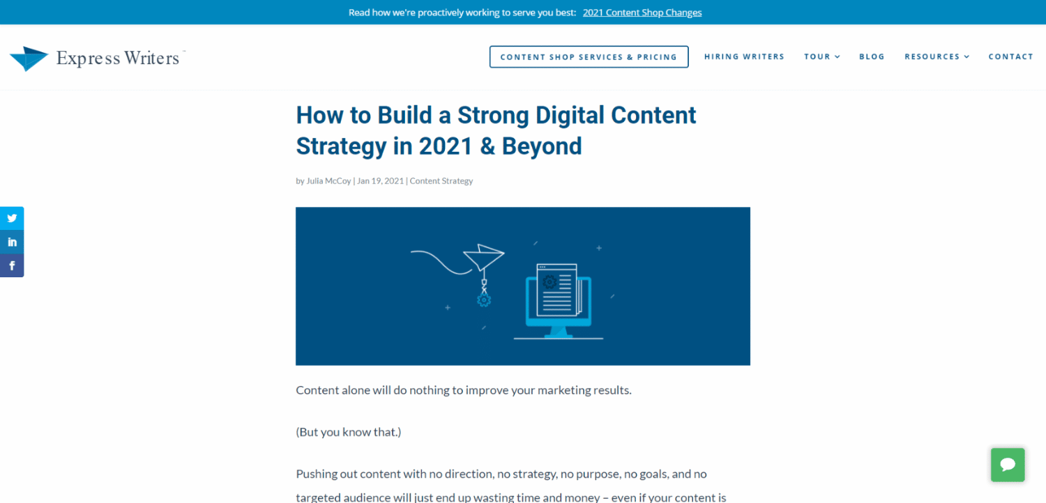 how to build a strong digital content strategy blog