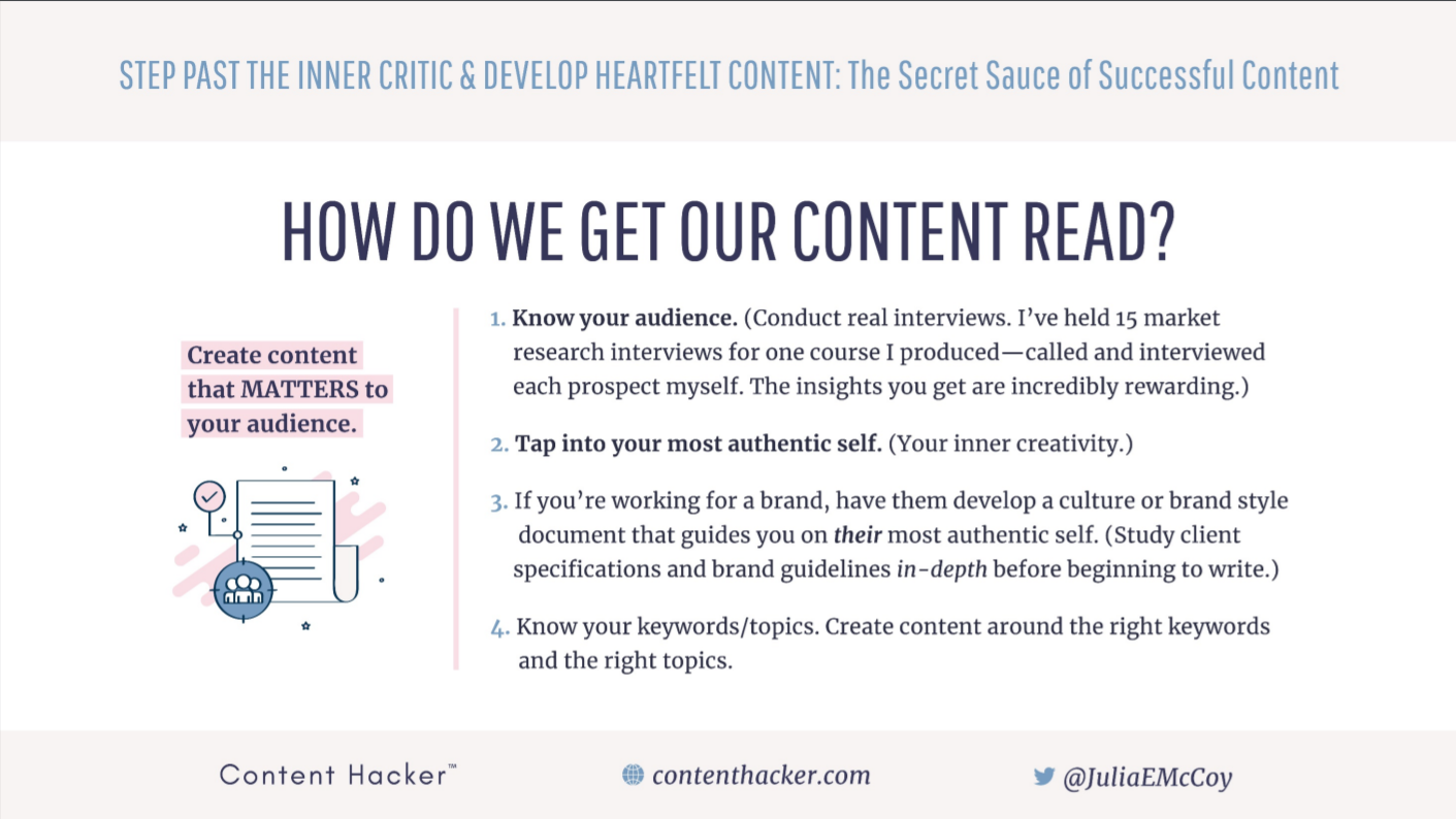 How do we get our content read?