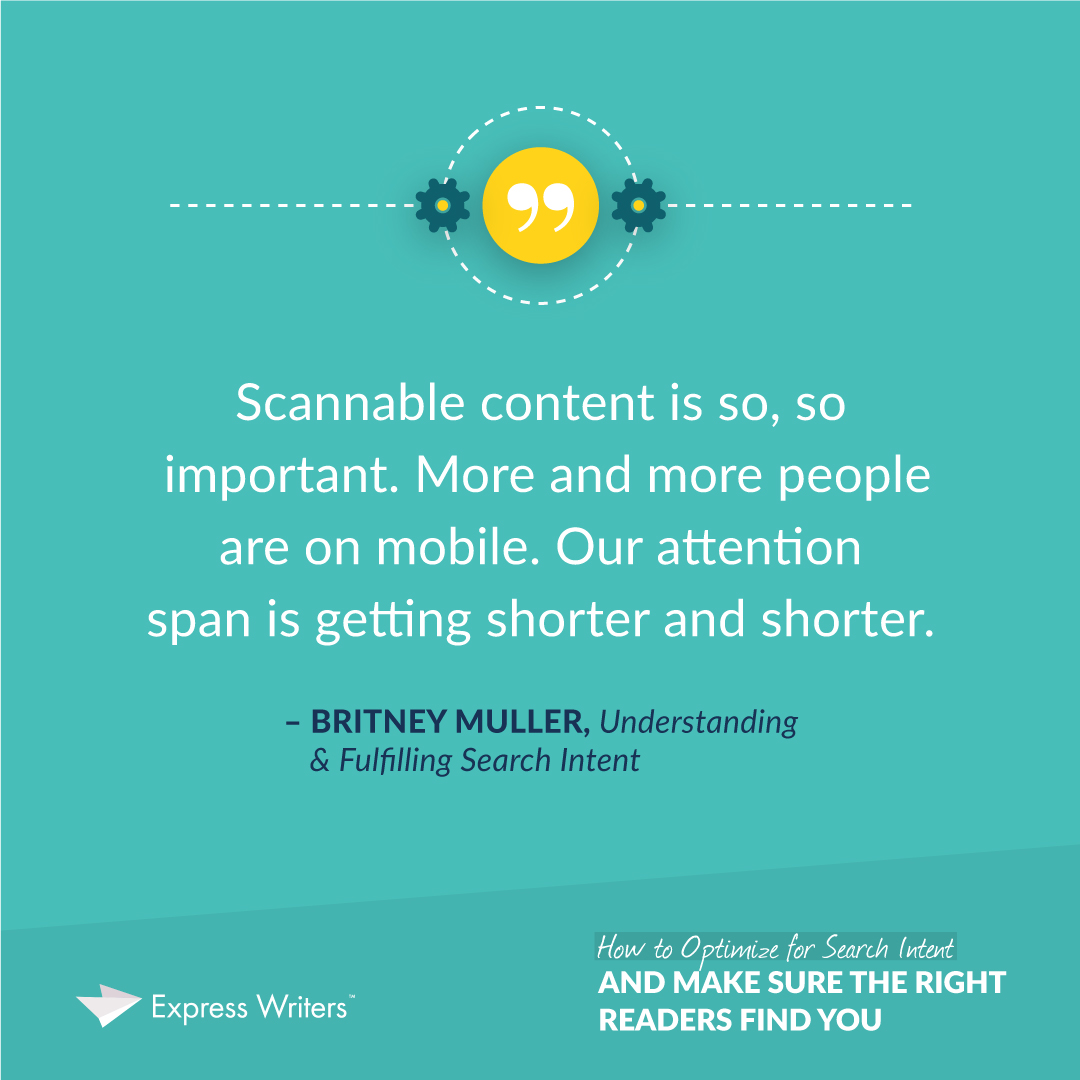 how to optimize content for search intent