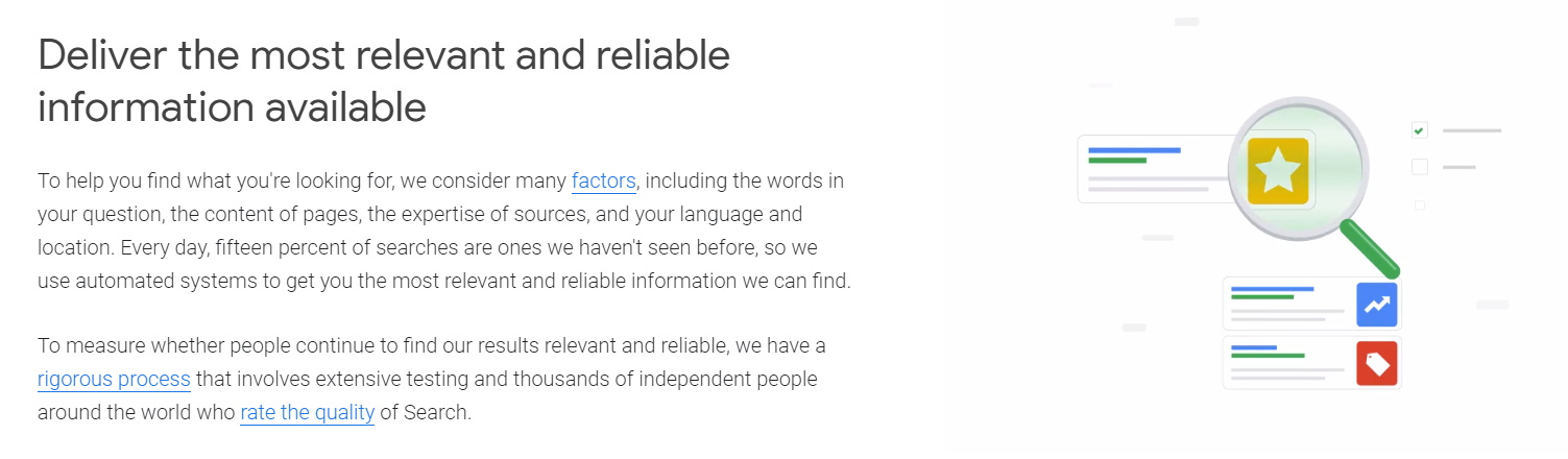 relevant and reliable information